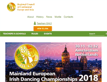 Tablet Screenshot of europeirishdancing.com